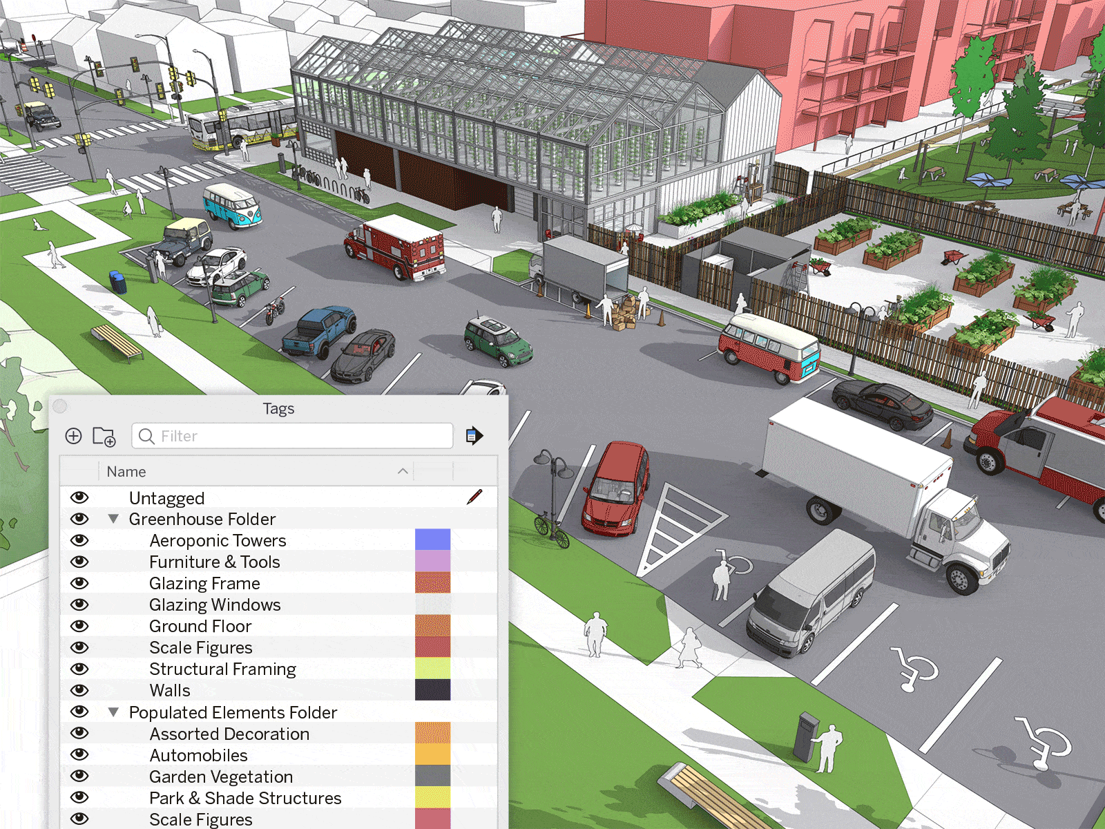Tag filtering in SketchUp