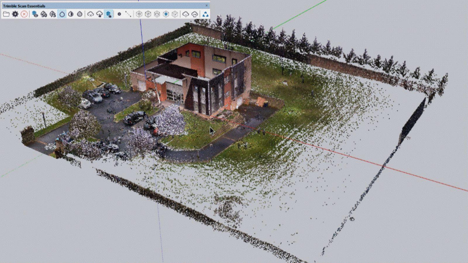 Image of a point cloud made using Trimble Scan Essentials