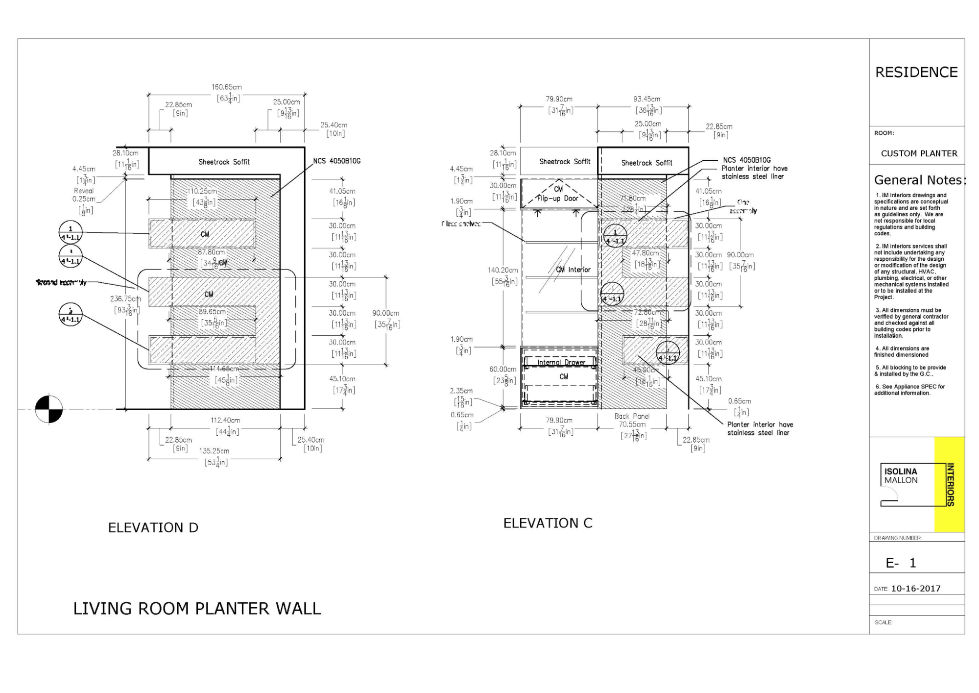 2D documentation of planter wall. Image courtesy of Isolina Mallon.