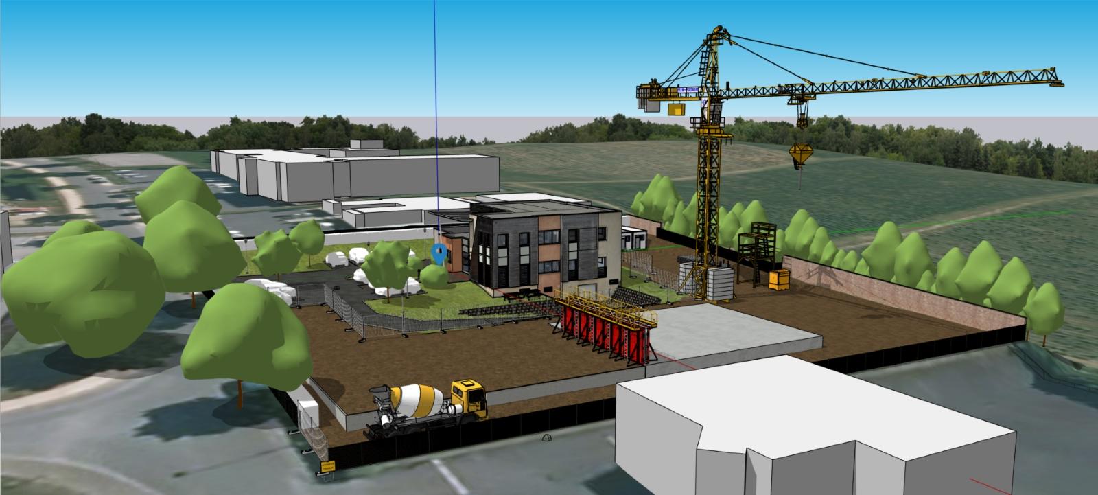 Image showing model an aerial shot