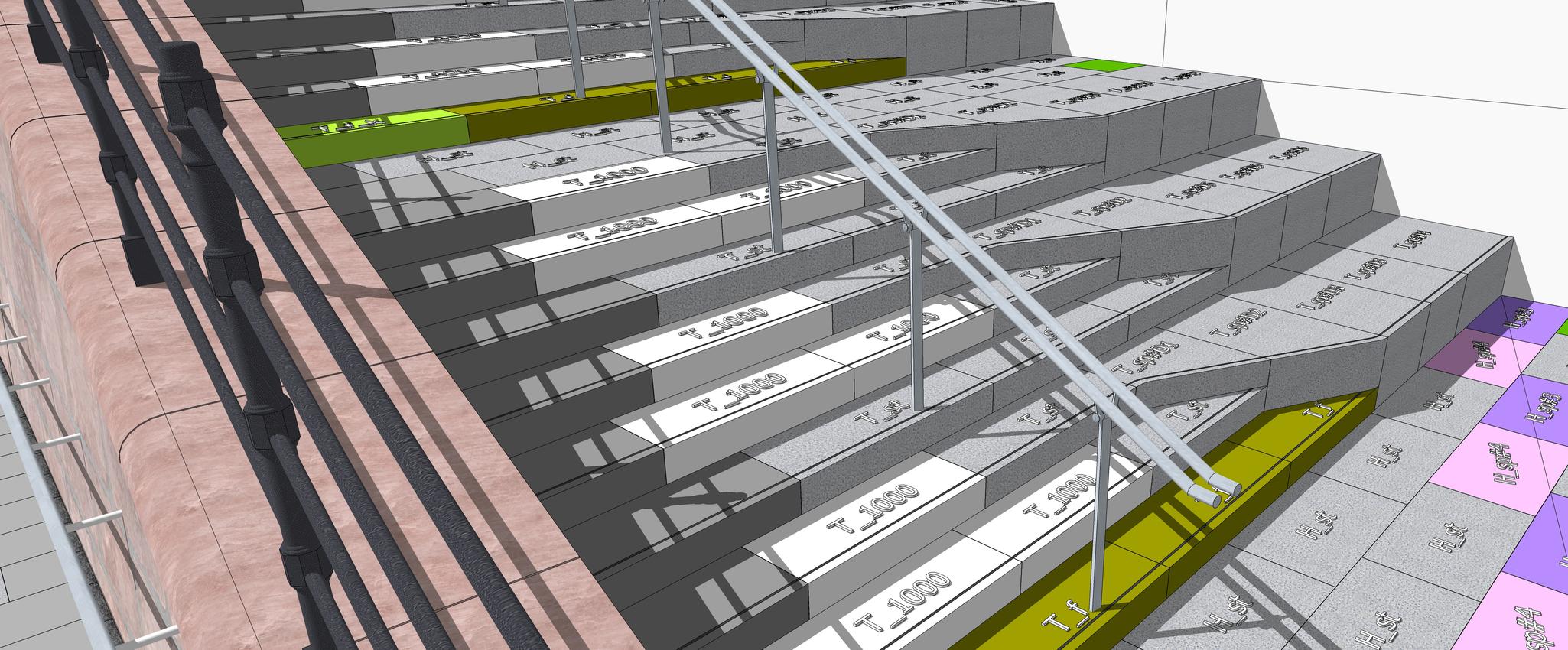 Blocks are colour-coded for build ease. Courtesy of Ramboll